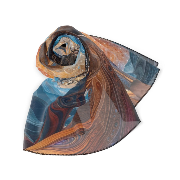 Cosmic Beauty Unfurling - Poly Scarf - Accessories - g(0D·IO) - Poly chiffon - 50" × 50" -