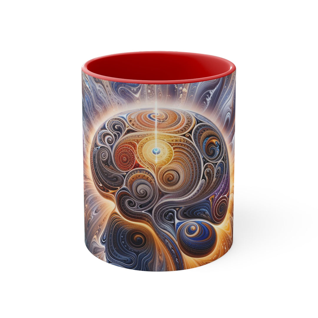 Cosmic Consciousness Awakening - Accent Coffee Mug - Mug - g(0D·IO) - Red - 11oz -