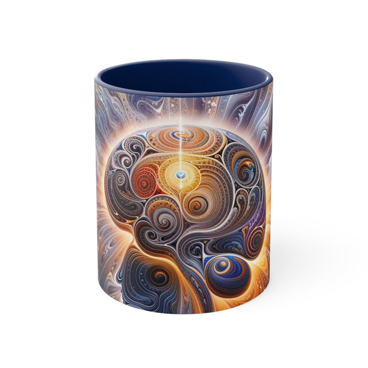 Cosmic Consciousness Awakening - Accent Coffee Mug - Mug - g(0D·IO) - Navy - 11oz -