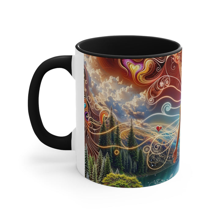 Cosmic Consciousness Awakening - Accent Coffee Mug - Mug - g(0D·IO) - Pink - 11oz -