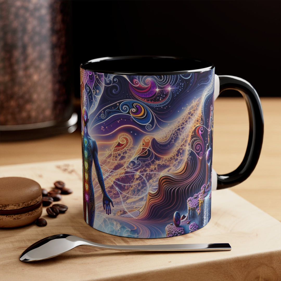 Cosmic Consciousness Awakening - Accent Coffee Mug - Mug - g(0D·IO) - Pink - 11oz -