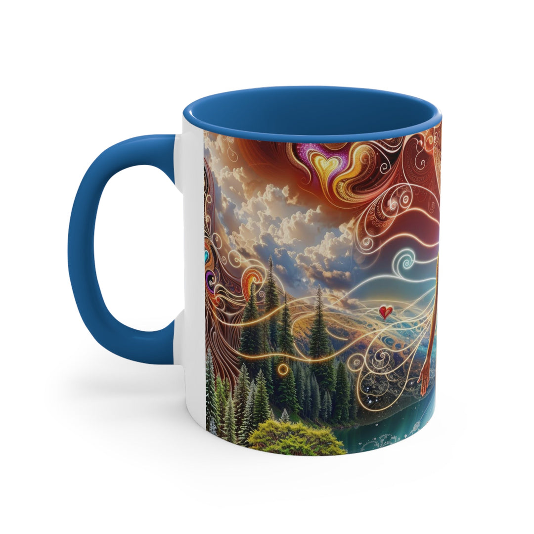 Cosmic Consciousness Awakening - Accent Coffee Mug - Mug - g(0D·IO) - Pink - 11oz -