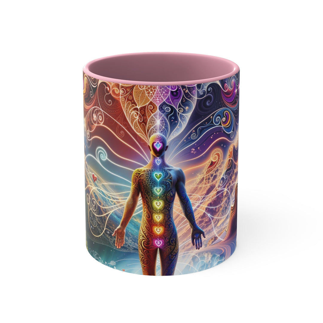 Cosmic Consciousness Awakening - Accent Coffee Mug - Mug - g(0D·IO) - Pink - 11oz -