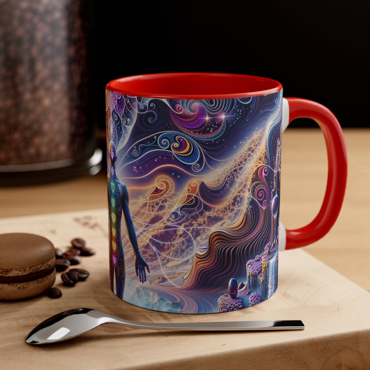 Cosmic Consciousness Awakening - Accent Coffee Mug - Mug - g(0D·IO) - Pink - 11oz -