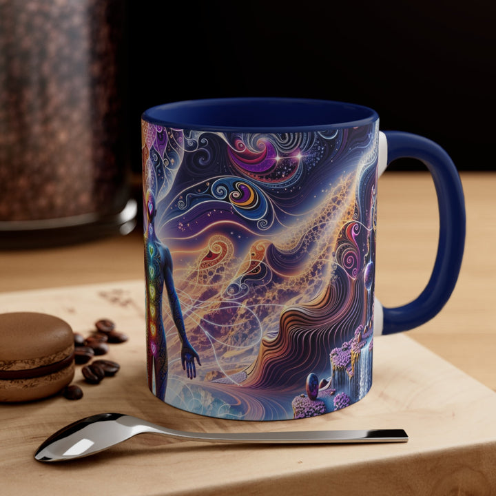 Cosmic Consciousness Awakening - Accent Coffee Mug - Mug - g(0D·IO) - Pink - 11oz -