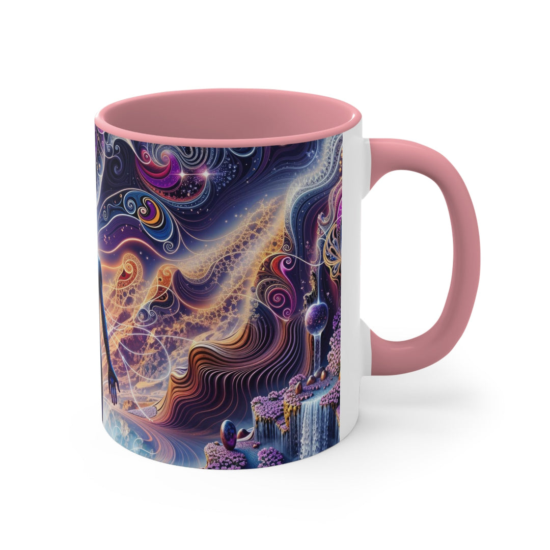 Cosmic Consciousness Awakening - Accent Coffee Mug - Mug - g(0D·IO) - Pink - 11oz -