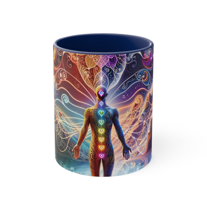 Cosmic Consciousness Awakening - Accent Coffee Mug - Mug - g(0D·IO) - Navy - 11oz -