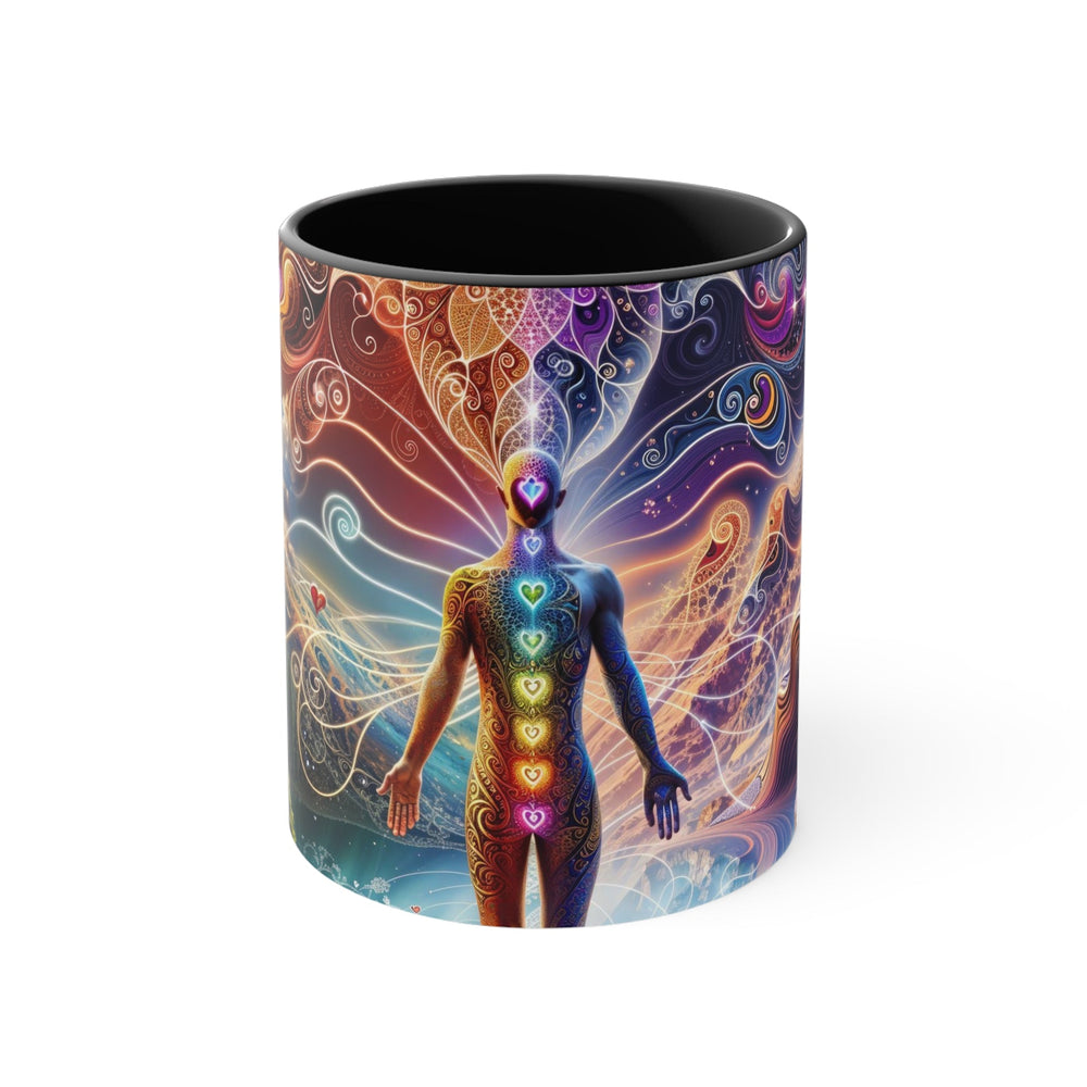 Cosmic Consciousness Awakening - Accent Coffee Mug - Mug - g(0D·IO) - Black - 11oz -