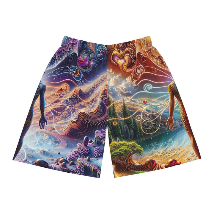 Cosmic Consciousness Awakening - AOP Basketball Shorts - All Over Prints - g(0D·IO) - Seam thread color automatically matched to design - XS -