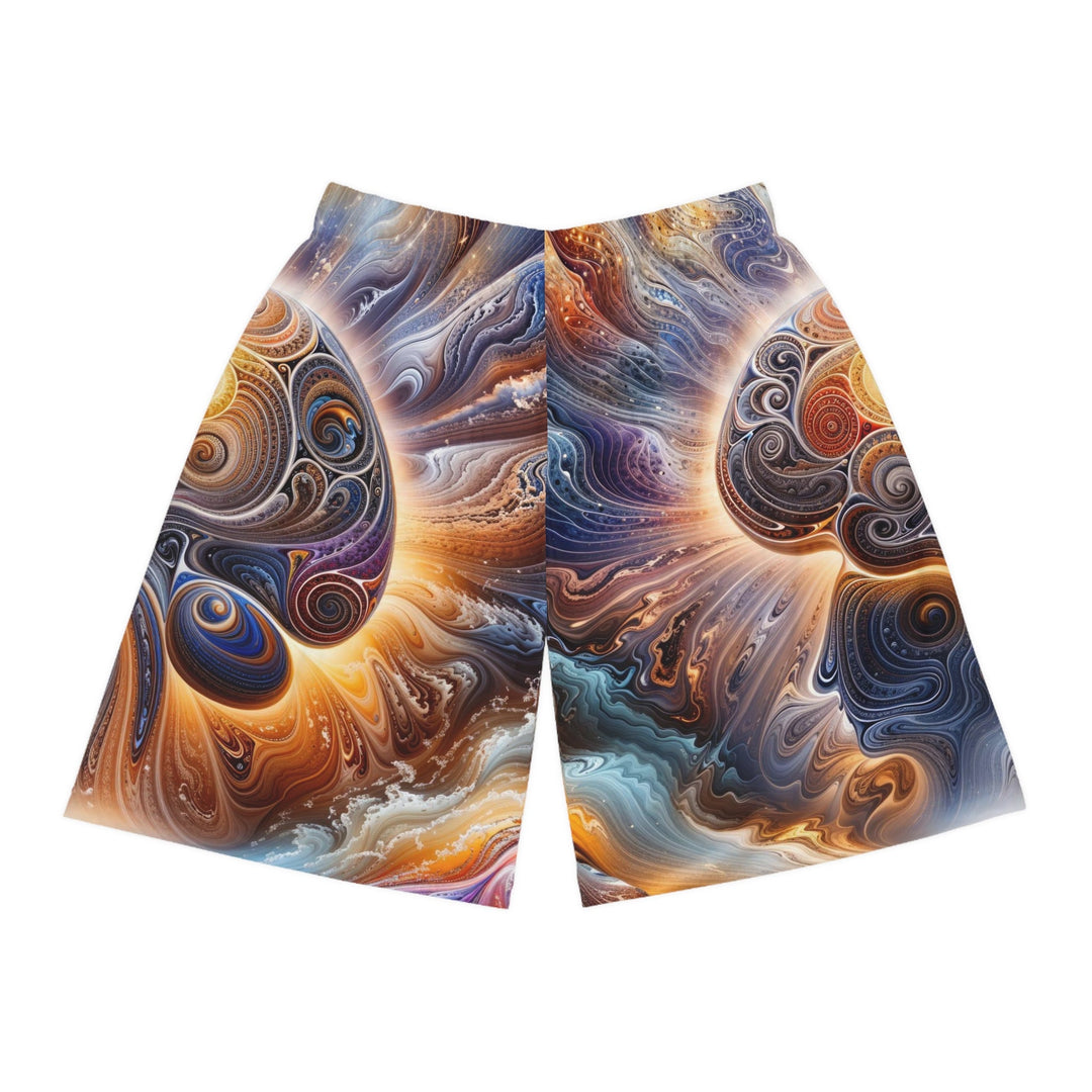 Cosmic Consciousness Awakening - AOP Basketball Shorts - All Over Prints - g(0D·IO) - Seam thread color automatically matched to design - XS -