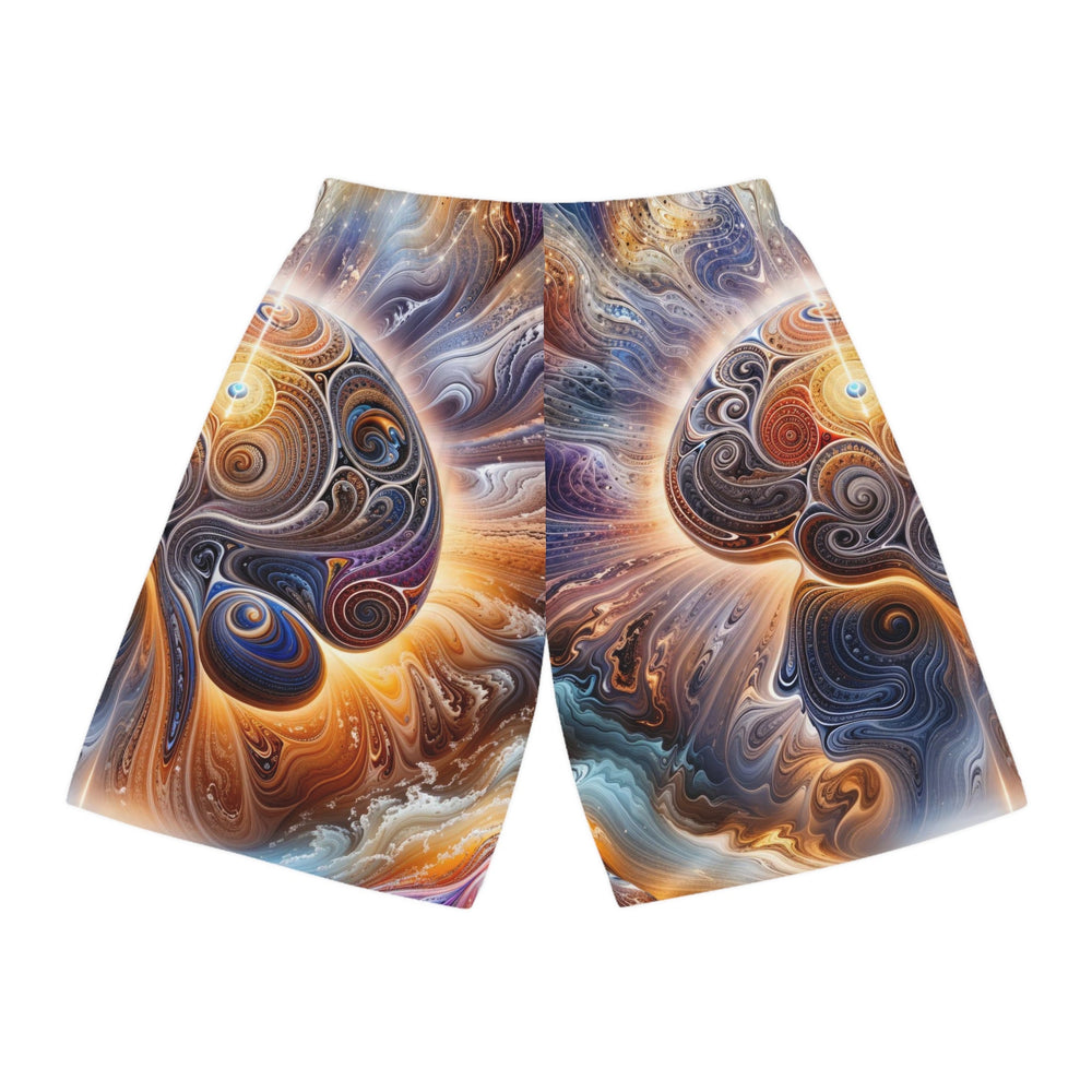 Cosmic Consciousness Awakening - AOP Basketball Shorts - All Over Prints - g(0D·IO) - Seam thread color automatically matched to design - XS -