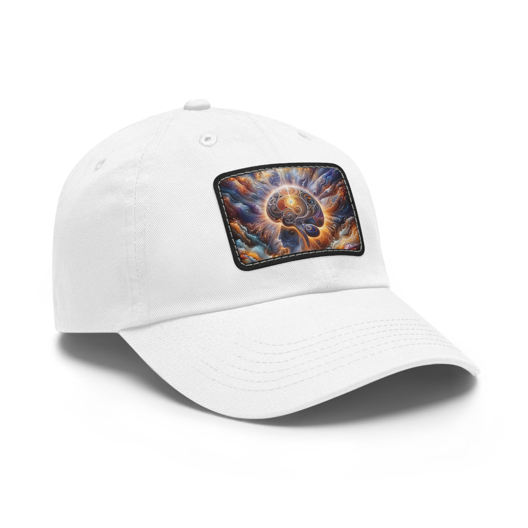 Cosmic Consciousness Awakening - Dad Hat - Hats - g(0D·IO) - White / Black patch - Rectangle - One size