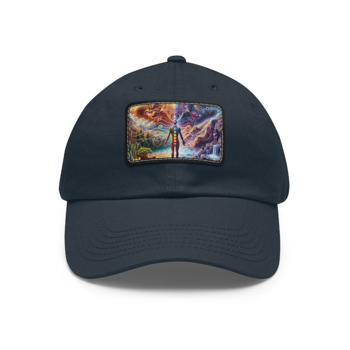 Cosmic Consciousness Awakening - Dad Hat - Hats - g(0D·IO) - Navy / Black patch - Rectangle - One size