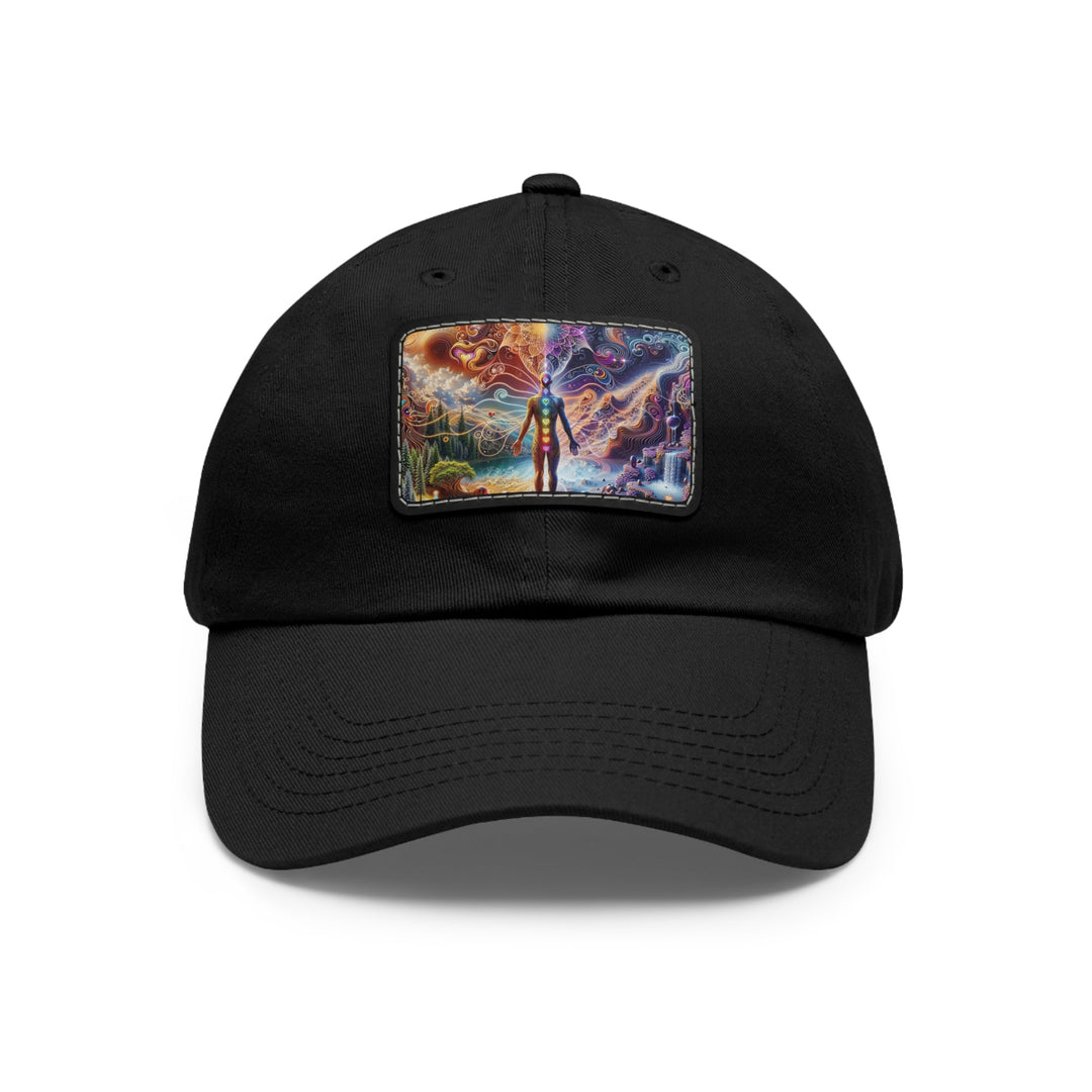 Cosmic Consciousness Awakening - Dad Hat - Hats - g(0D·IO) - Black / Black patch - Rectangle - One size