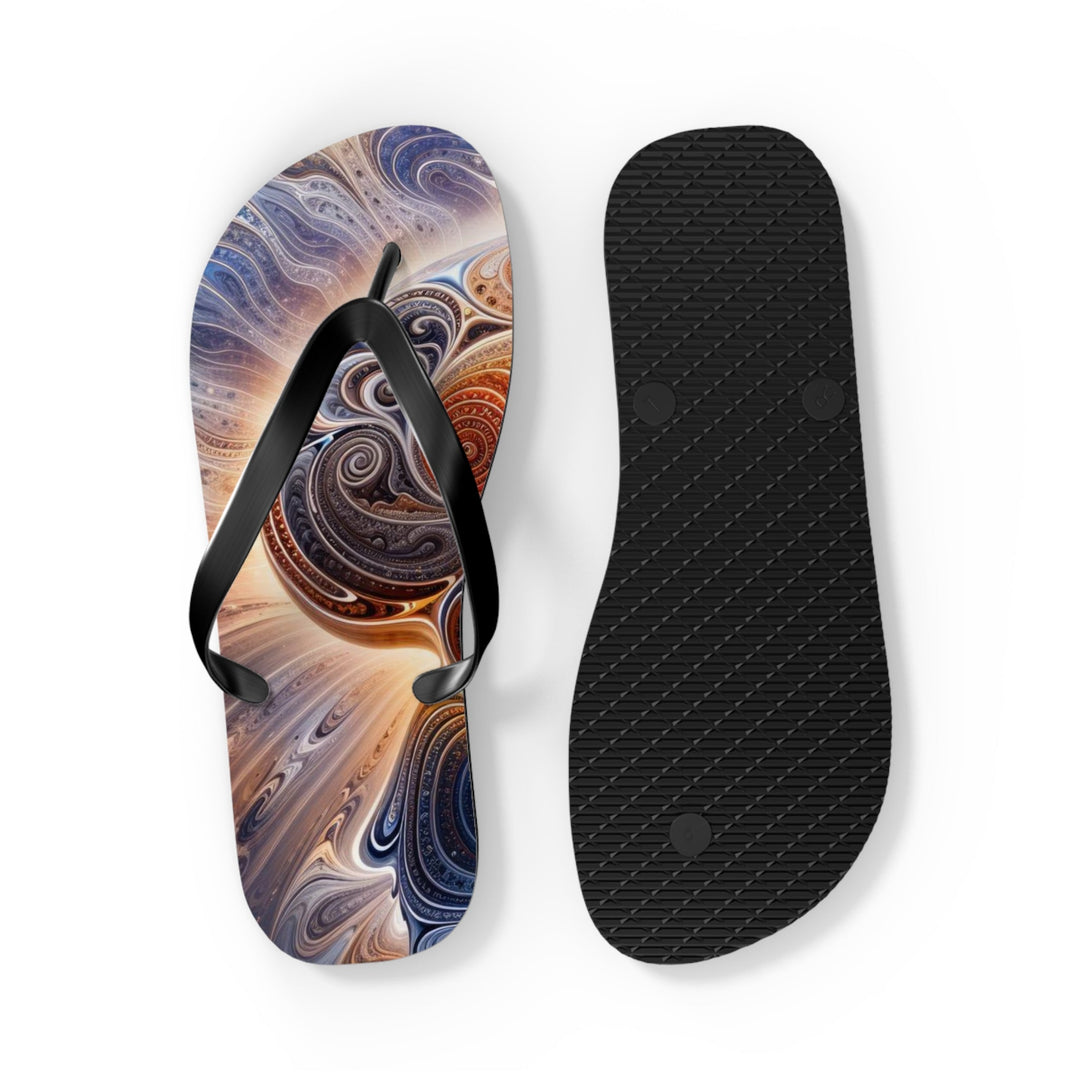 Cosmic Consciousness Awakening - Flip Flops - Shoes - g(0D·IO) - XL - Black sole -