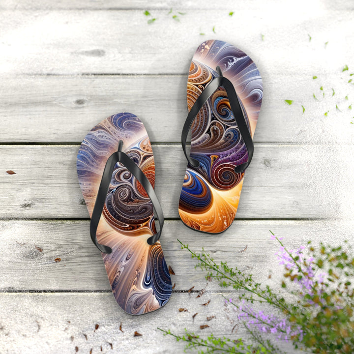 Cosmic Consciousness Awakening - Flip Flops - Shoes - g(0D·IO) - XL - Black sole -