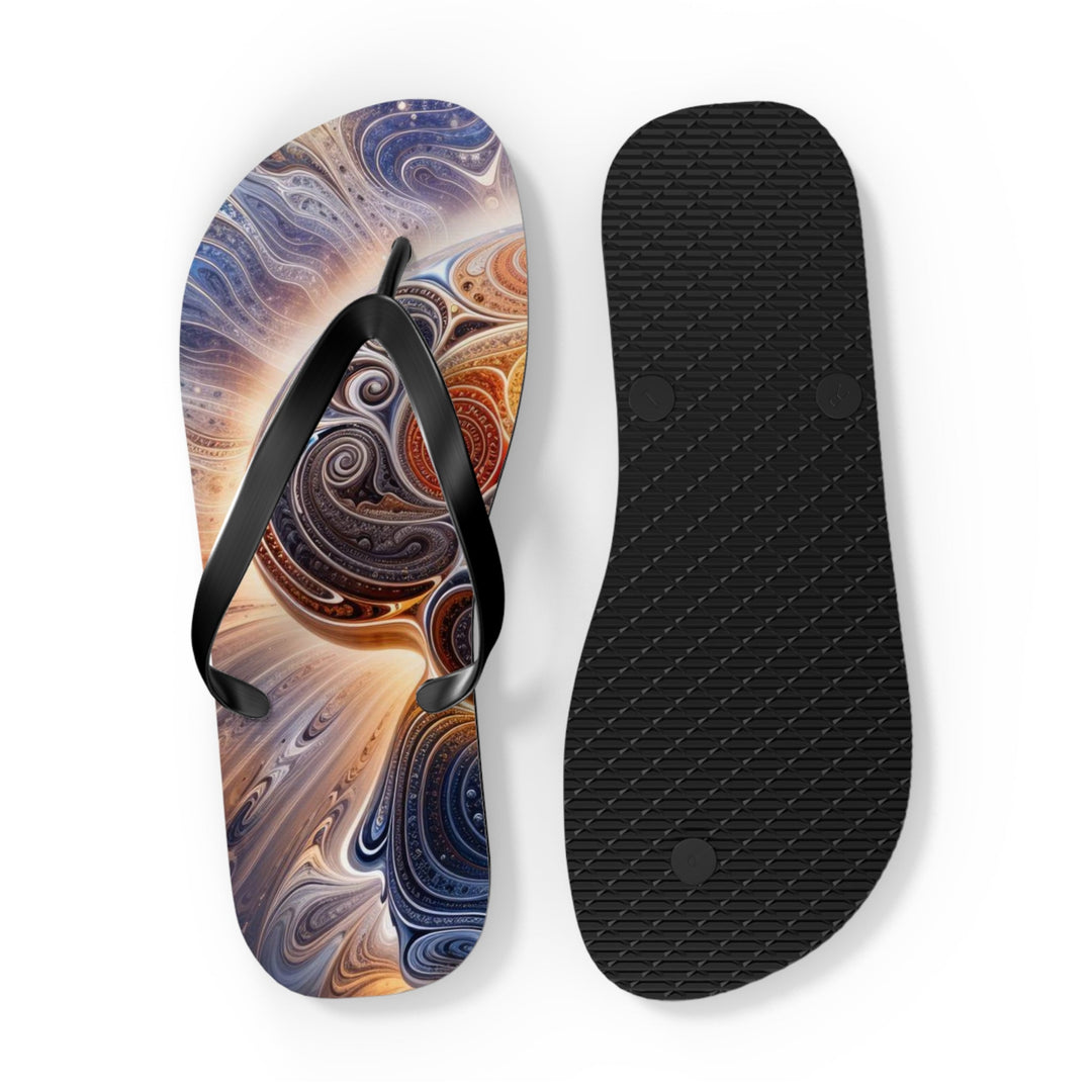 Cosmic Consciousness Awakening - Flip Flops - Shoes - g(0D·IO) - XL - Black sole -