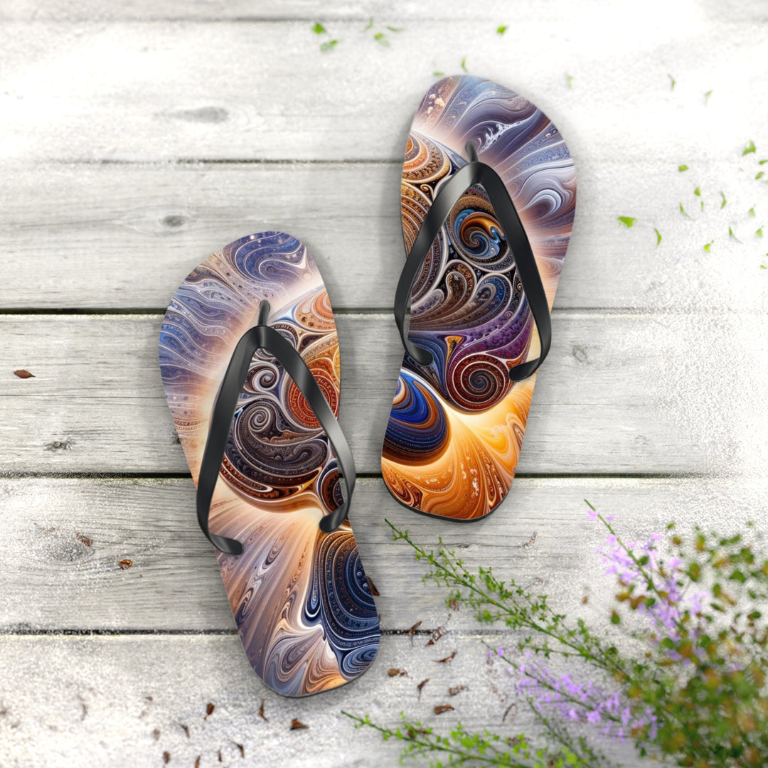 Cosmic Consciousness Awakening - Flip Flops - Shoes - g(0D·IO) - XL - Black sole -