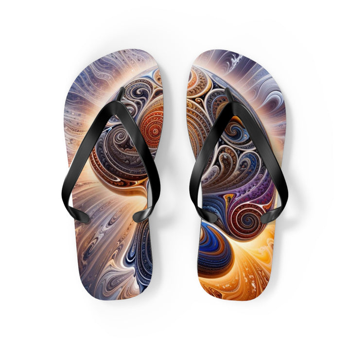 Cosmic Consciousness Awakening - Flip Flops - Shoes - g(0D·IO) - M - Black sole -