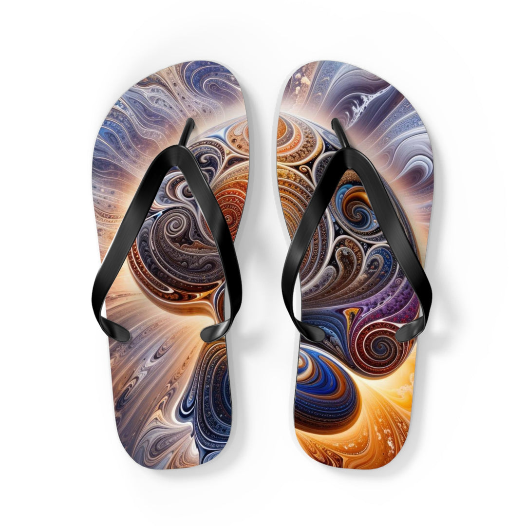 Cosmic Consciousness Awakening - Flip Flops - Shoes - g(0D·IO) - L - Black sole -