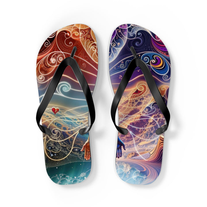 Cosmic Consciousness Awakening - Flip Flops - Shoes - g(0D·IO) - L - Black sole -