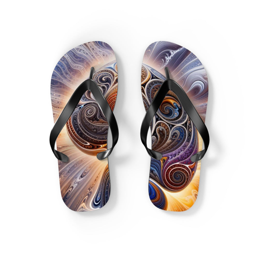 Cosmic Consciousness Awakening - Flip Flops - Shoes - g(0D·IO) - S - Black sole -