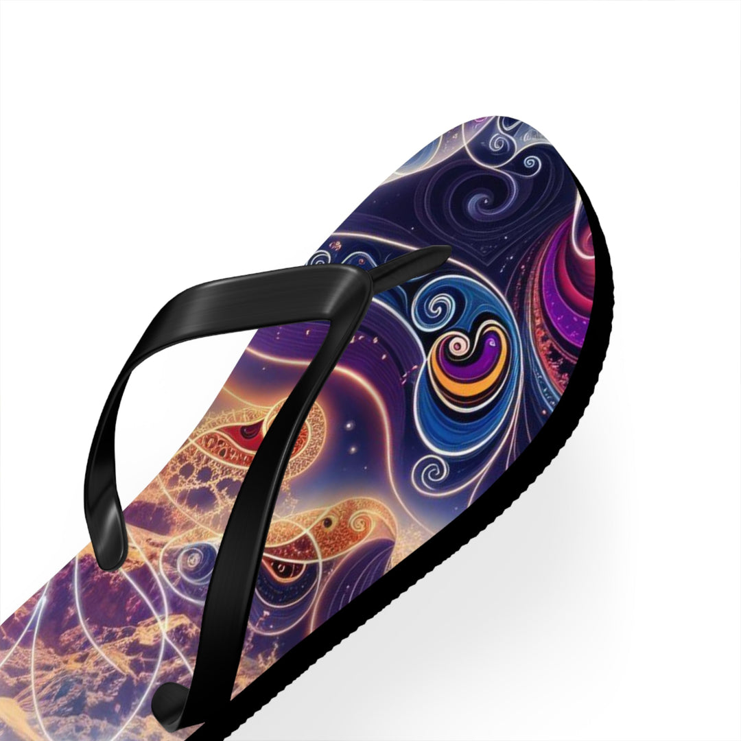 Cosmic Consciousness Awakening - Flip Flops - Shoes - g(0D·IO) - XL - Black sole -