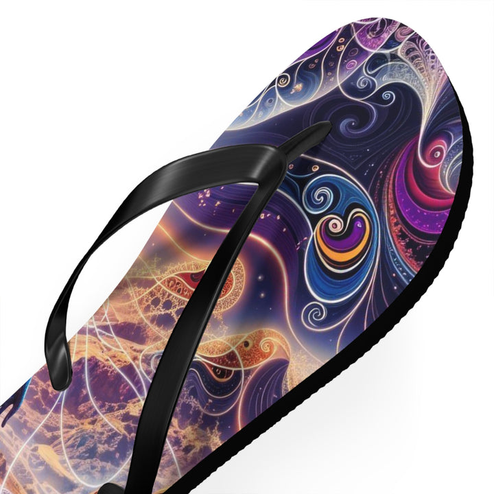 Cosmic Consciousness Awakening - Flip Flops - Shoes - g(0D·IO) - XL - Black sole -