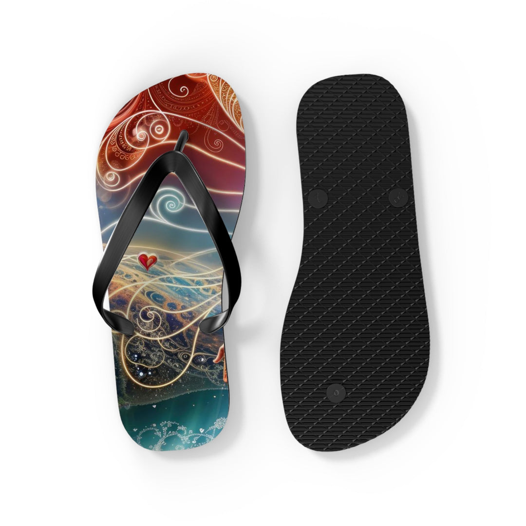 Cosmic Consciousness Awakening - Flip Flops - Shoes - g(0D·IO) - XL - Black sole -