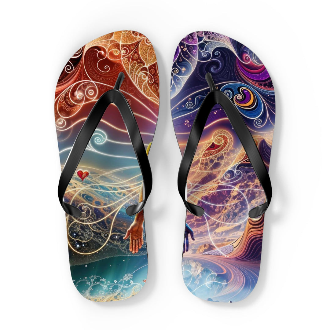 Cosmic Consciousness Awakening - Flip Flops - Shoes - g(0D·IO) - XL - Black sole -