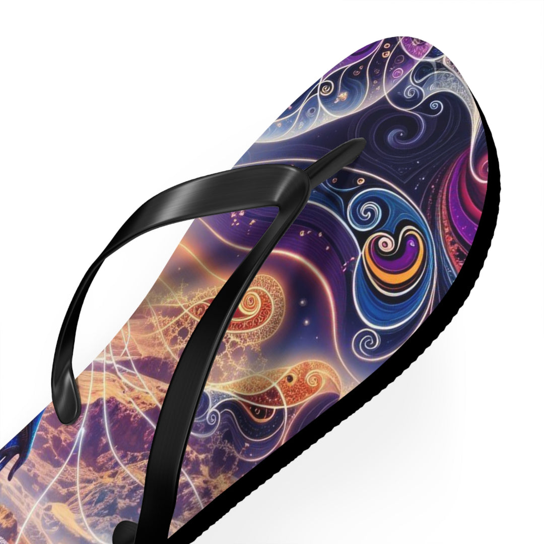 Cosmic Consciousness Awakening - Flip Flops - Shoes - g(0D·IO) - XL - Black sole -