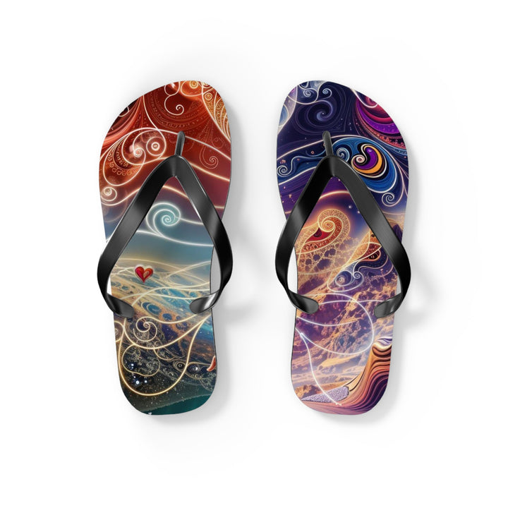 Cosmic Consciousness Awakening - Flip Flops - Shoes - g(0D·IO) - S - Black sole -