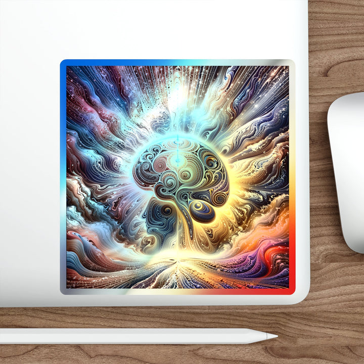 Cosmic Consciousness Awakening - Holographic Die-Cut Sticker - Paper products - g(0D·IO) - 5" × 5" - Die-Cut - Holographic