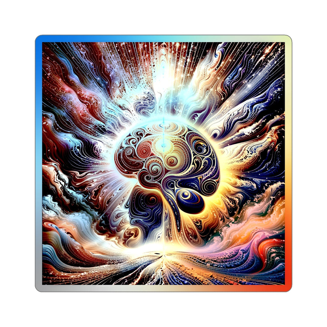 Cosmic Consciousness Awakening - Holographic Die-Cut Sticker - Paper products - g(0D·IO) - 4" × 4" - Die-Cut - Holographic