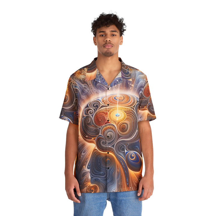 Cosmic Consciousness Awakening - Men's Hawaiian Shirt - All Over Prints - g(0D·IO) - S - Black -