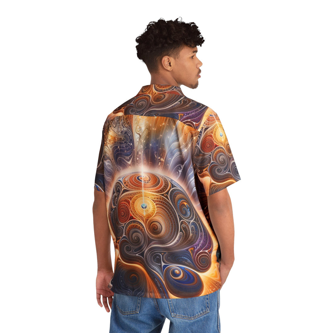 Cosmic Consciousness Awakening - Men's Hawaiian Shirt - All Over Prints - g(0D·IO) - S - Black -