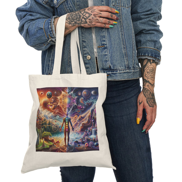 Cosmic Consciousness Awakening - Natural Tote Bag - Bags - g(0D·IO) - 15" x 16" - Natural -