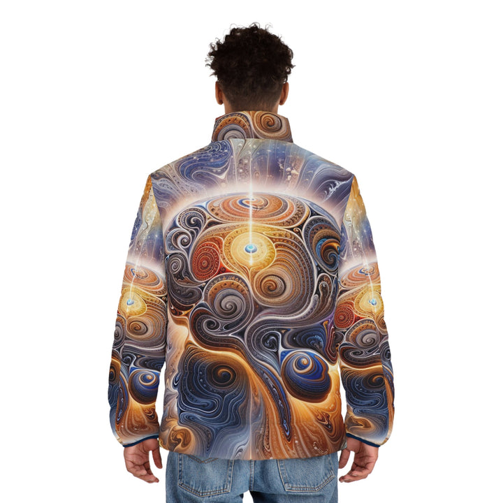 Cosmic Consciousness Awakening - Puffer Jacket - All Over Prints - g(0D·IO) - S - Black zipper -