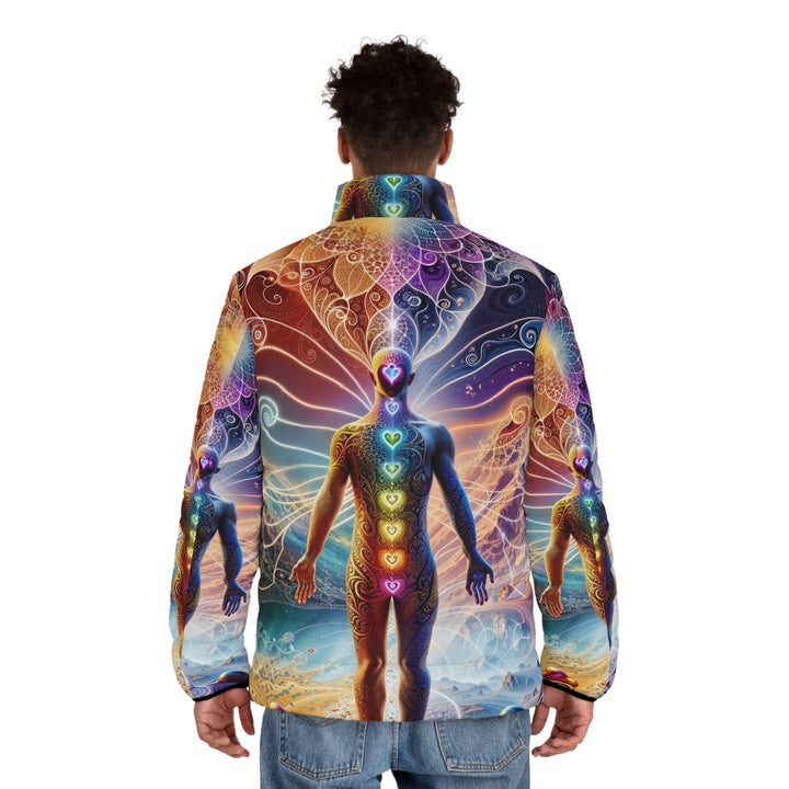 Cosmic Consciousness Awakening - Puffer Jacket - All Over Prints - g(0D·IO) - S - Black zipper -