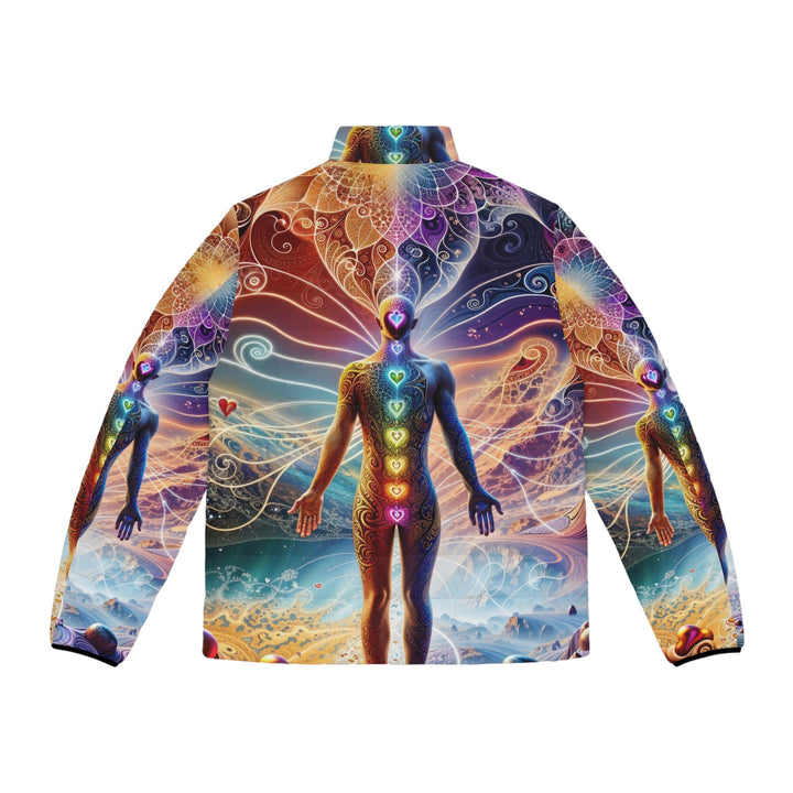 Cosmic Consciousness Awakening - Puffer Jacket - All Over Prints - g(0D·IO) - S - Black zipper -