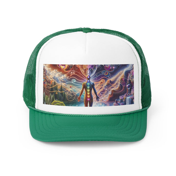 Cosmic Consciousness Awakening - Trucker Hat - Hats - g(0D·IO) - Green - One size -