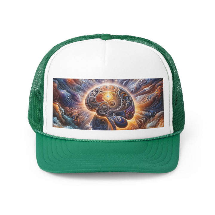 Cosmic Consciousness Awakening - Trucker Hat - Hats - g(0D·IO) - Green - One size -