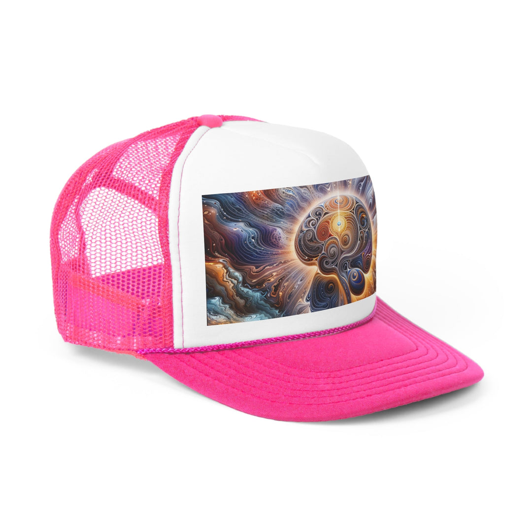 Cosmic Consciousness Awakening - Trucker Hat - Hats - g(0D·IO) - Pink - One size -