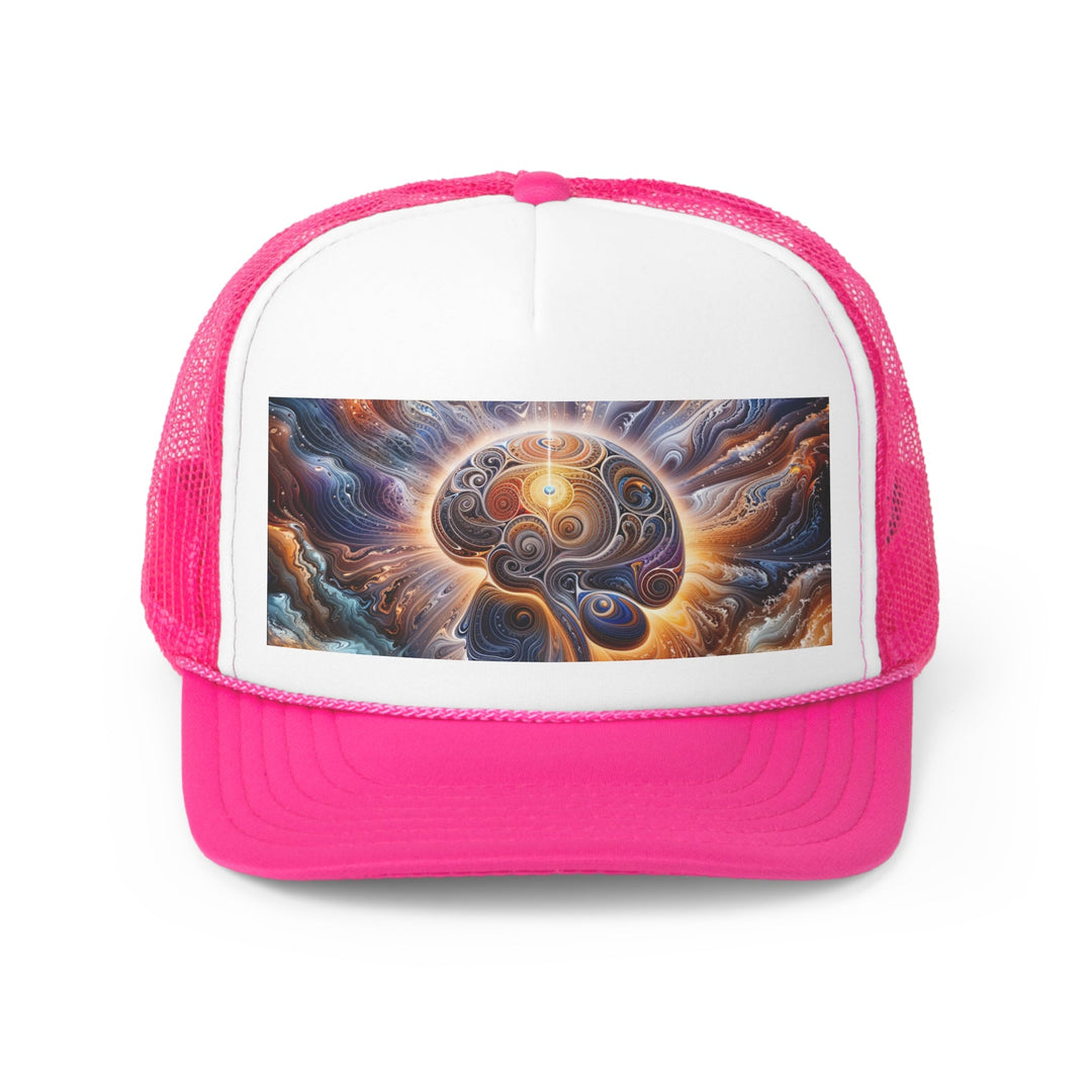 Cosmic Consciousness Awakening - Trucker Hat - Hats - g(0D·IO) - Pink - One size -