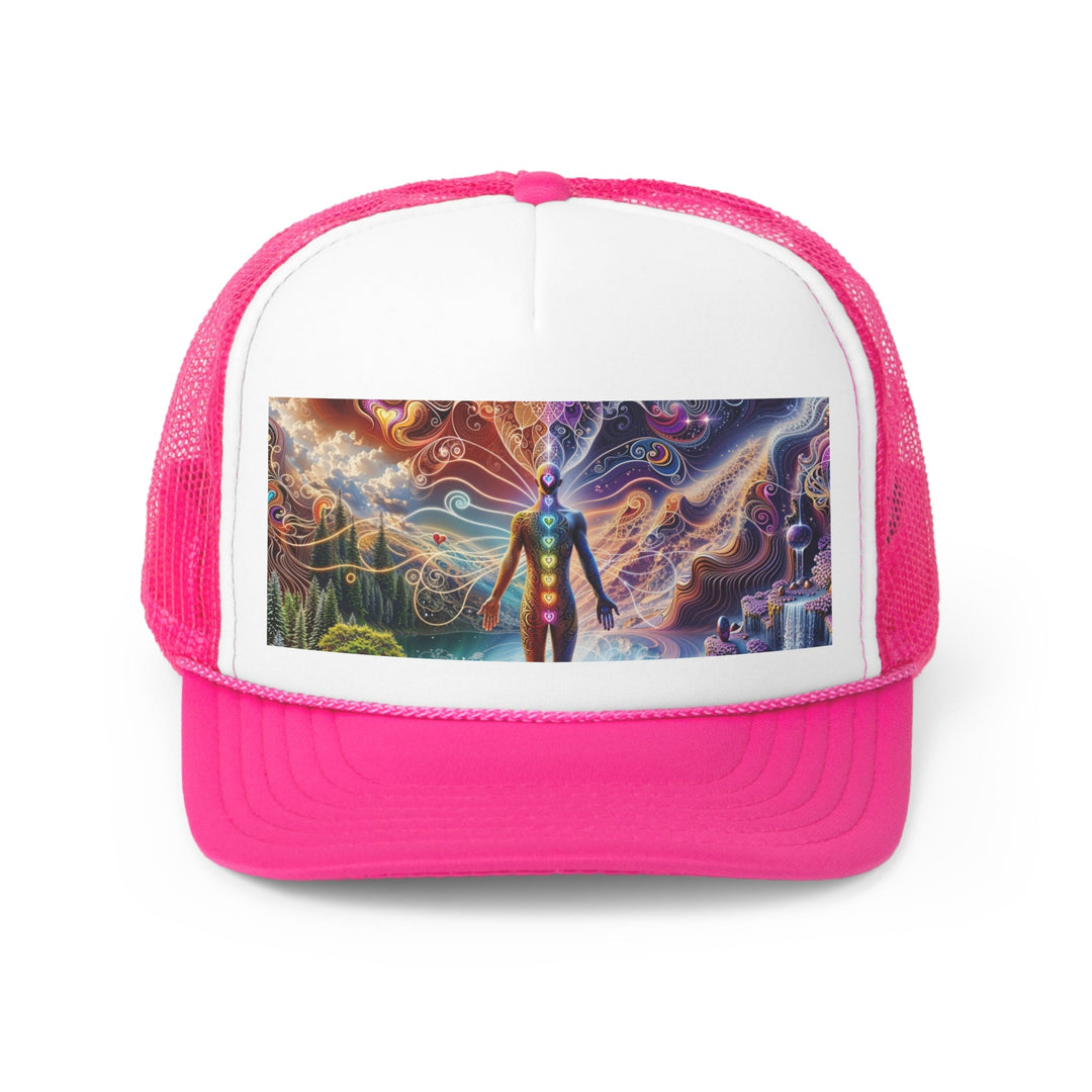 Cosmic Consciousness Awakening - Trucker Hat - Hats - g(0D·IO) - Pink - One size -