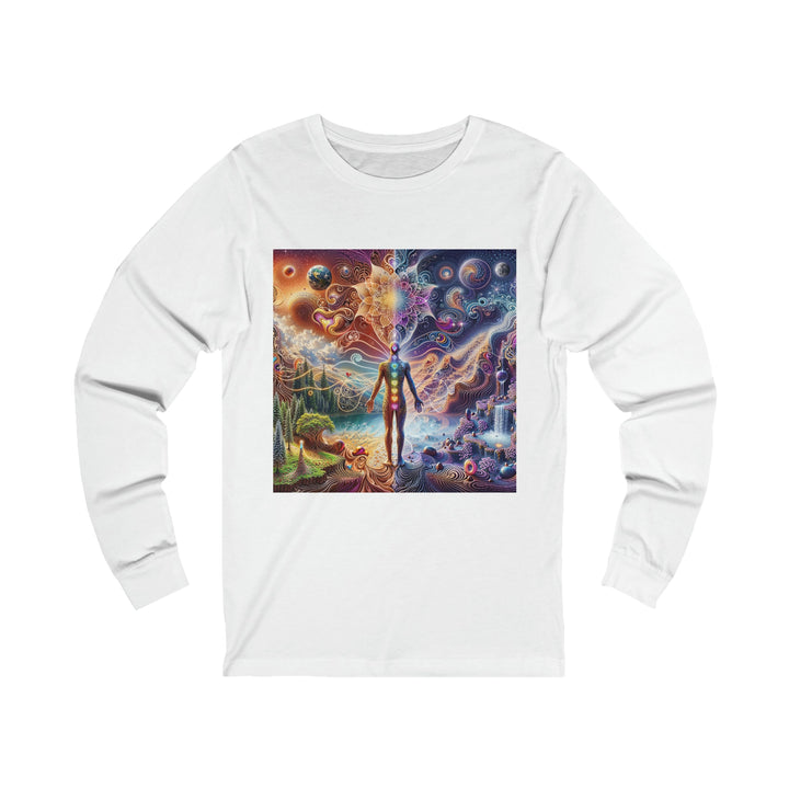 Cosmic Consciousness Awakening - Unisex Jersey Long Sleeve Tee - Long-sleeve - g(0D·IO) - S - White -