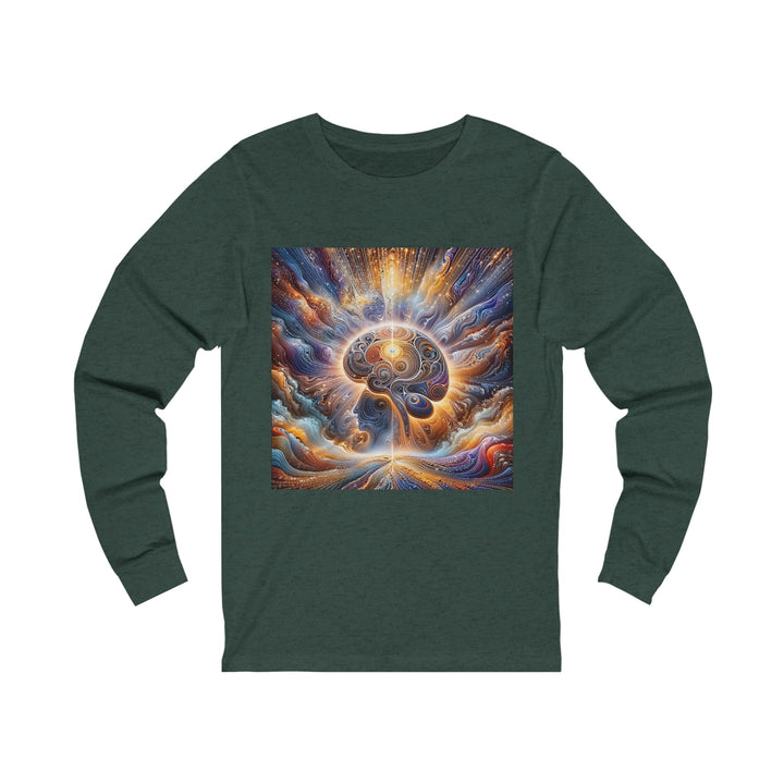 Cosmic Consciousness Awakening - Unisex Jersey Long Sleeve Tee - Long-sleeve - g(0D·IO) - S - Heather Forest -