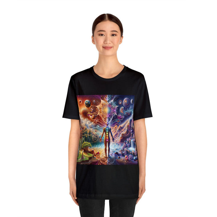 Cosmic Consciousness Awakening - Unisex Jersey Short Sleeve Tee - T-Shirt - g(0D·IO) - Black - S -