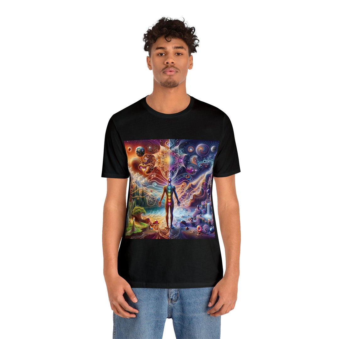 Cosmic Consciousness Awakening - Unisex Jersey Short Sleeve Tee - T-Shirt - g(0D·IO) - Black - S -