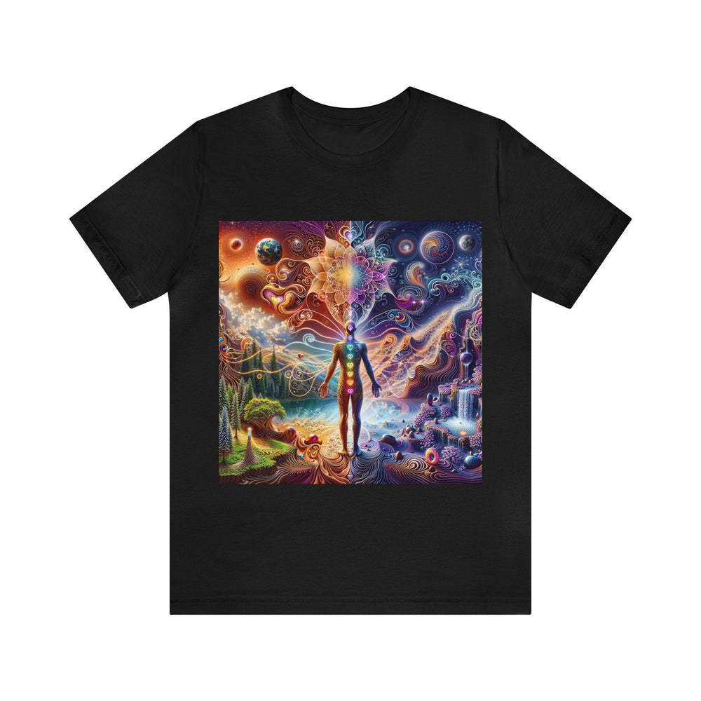 Cosmic Consciousness Awakening - Unisex Jersey Short Sleeve Tee - T-Shirt - g(0D·IO) - Black - S -